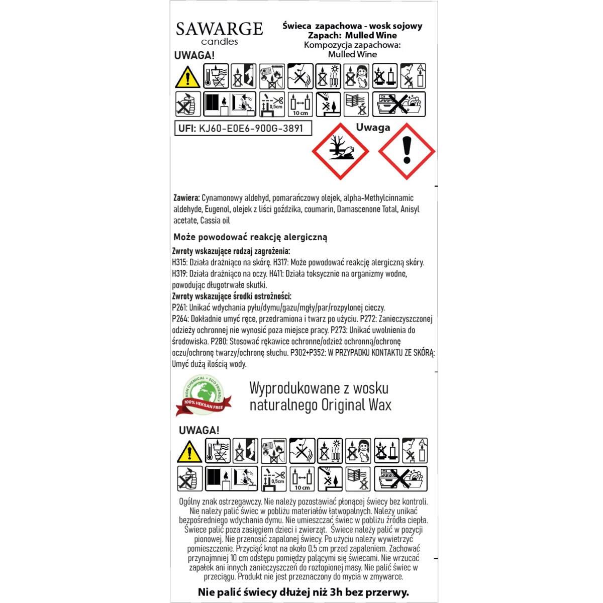 Świece sojowe zestaw na prezent 3 skrzaty świąteczne