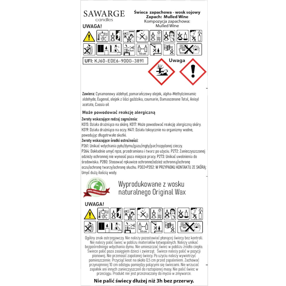 Świece sojowe zestaw na prezent 3 skrzaty świąteczne
