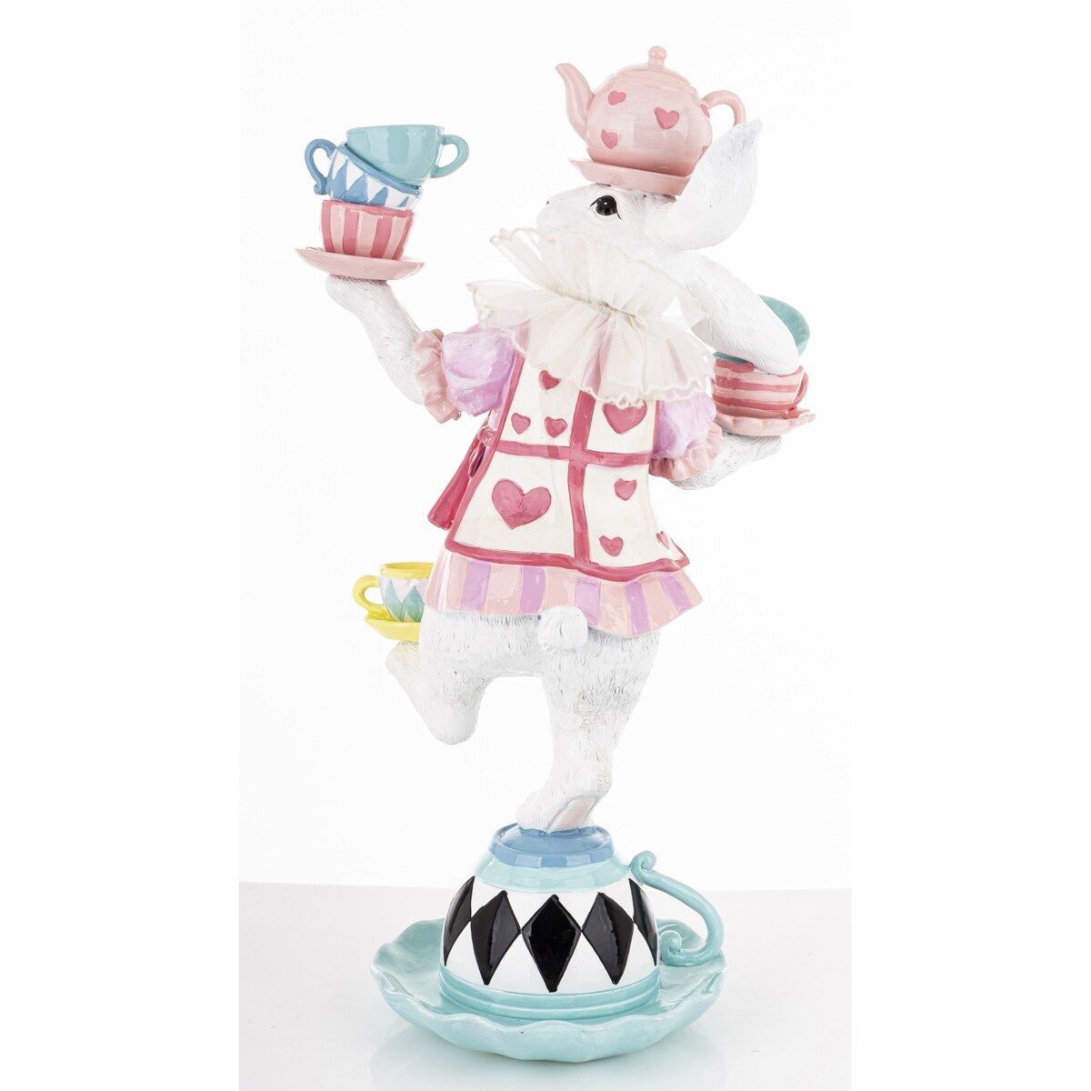 Dekoracja - królik na herbacianym czajniczku 41x22x15 cm CIRCUS-4
