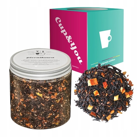 Herbata czarna PIERNIKOWA o smaku świątecznego piernika - sypana liściasta herbata PREMIUM na prezent upominek podarunek Cup&You