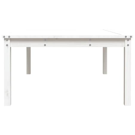 vidaXL Stolik ogrodowy, biały, 121x82,5x45 cm, lite drewno sosnowe