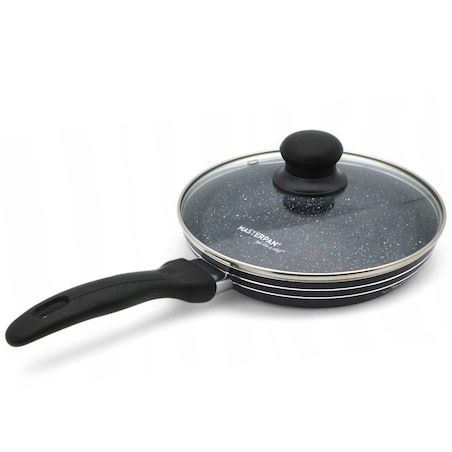 Patelnia Granitowa Pokrywka 18 Cm Plaster Miodu Indukcja Gaz 0.6L Wysoka 4.0