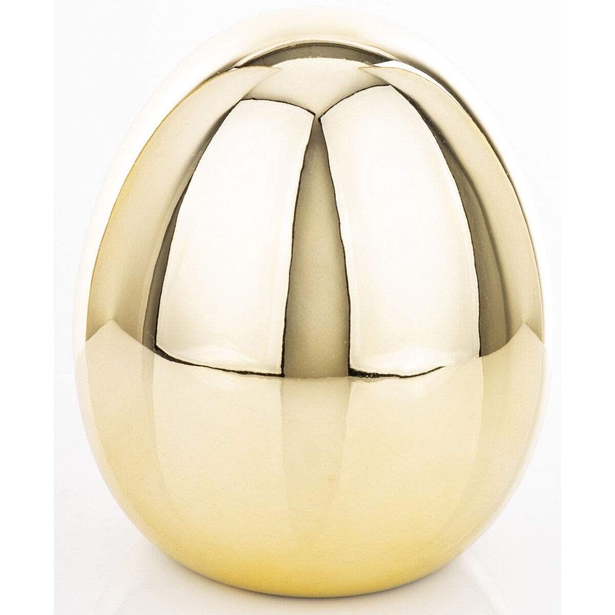 Dekoracja - złote jajko 14,5x12 cm z dolomitu VANRO