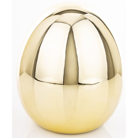 Dekoracja - złote jajko 14,5x12 cm z dolomitu VANRO