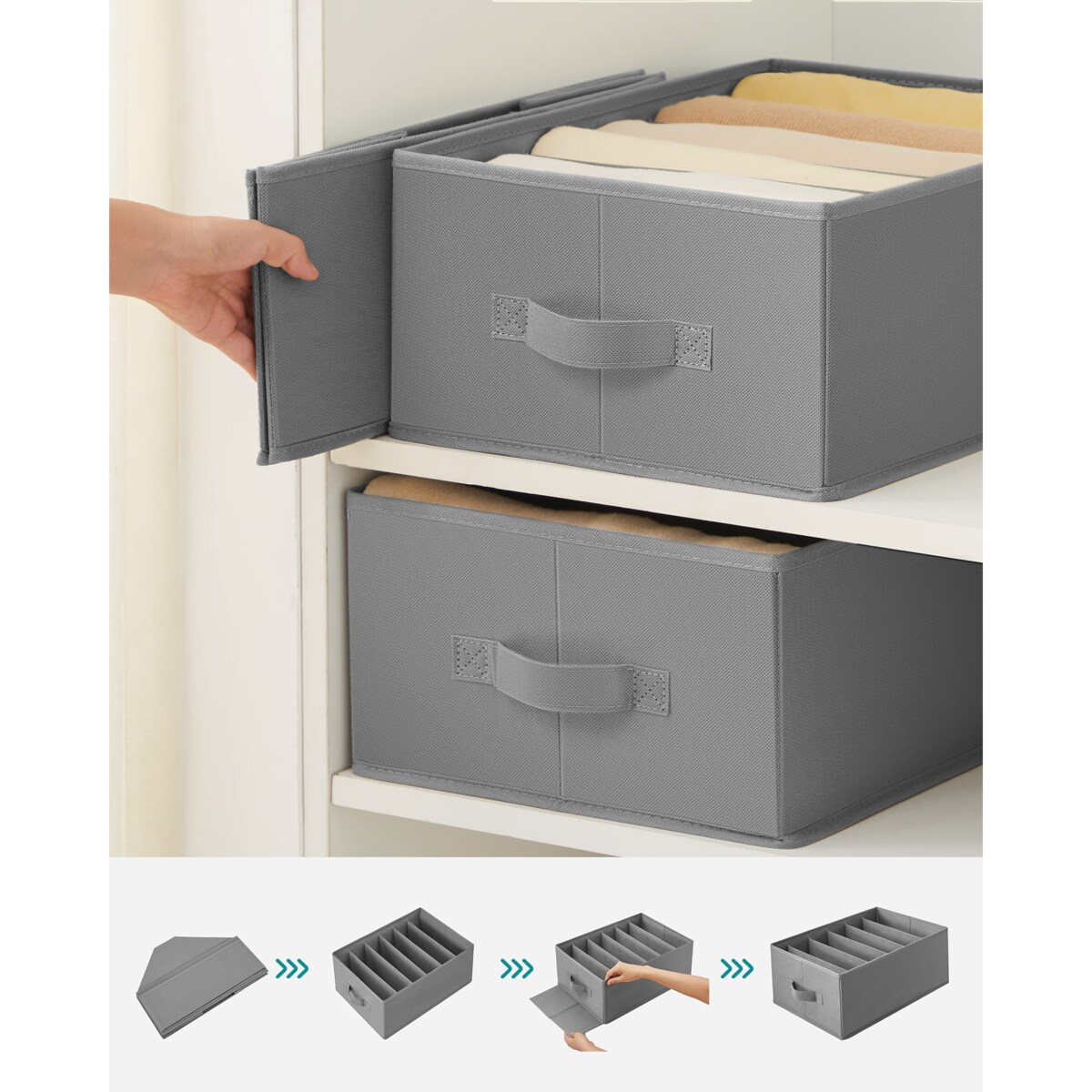 Organizer Do Przechowywania Zestaw 2 Sztuki Szary