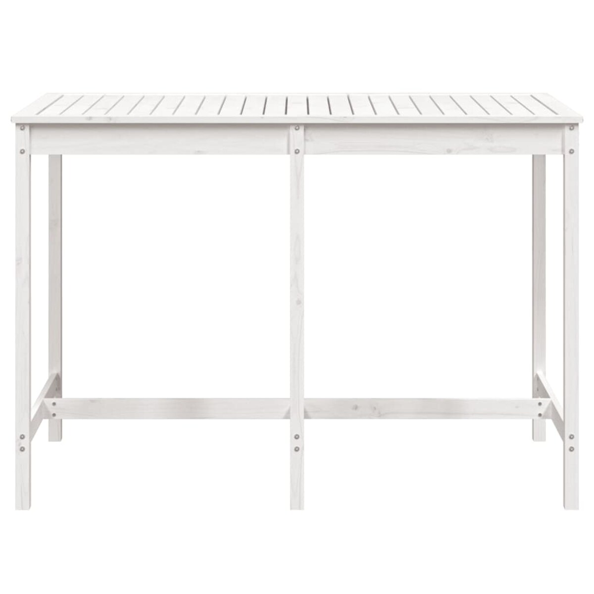 vidaXL Stolik ogrodowy, biały, 159,5x82,5x110 cm, lite drewno sosnowe