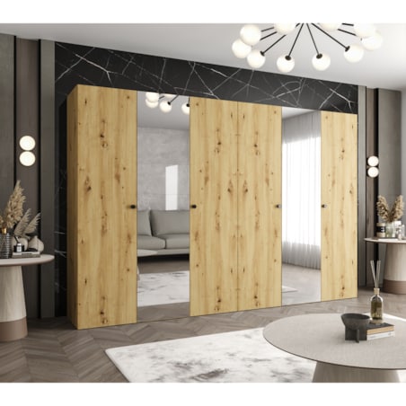 Szafa uchylna otwierana PARMA 2 300 wys. 202 cm Artisan + u. Czarny