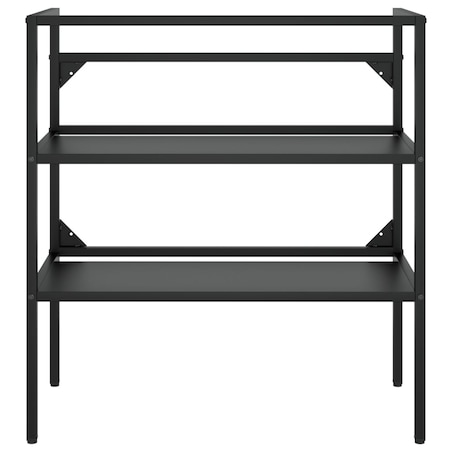 vidaXL Stelaż pod umywalkę, czarny, 79x38x83 cm, żelazny