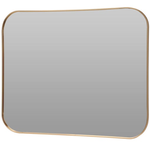 Lustro prostokątne w złotej ramie, 55 x 45 cm
