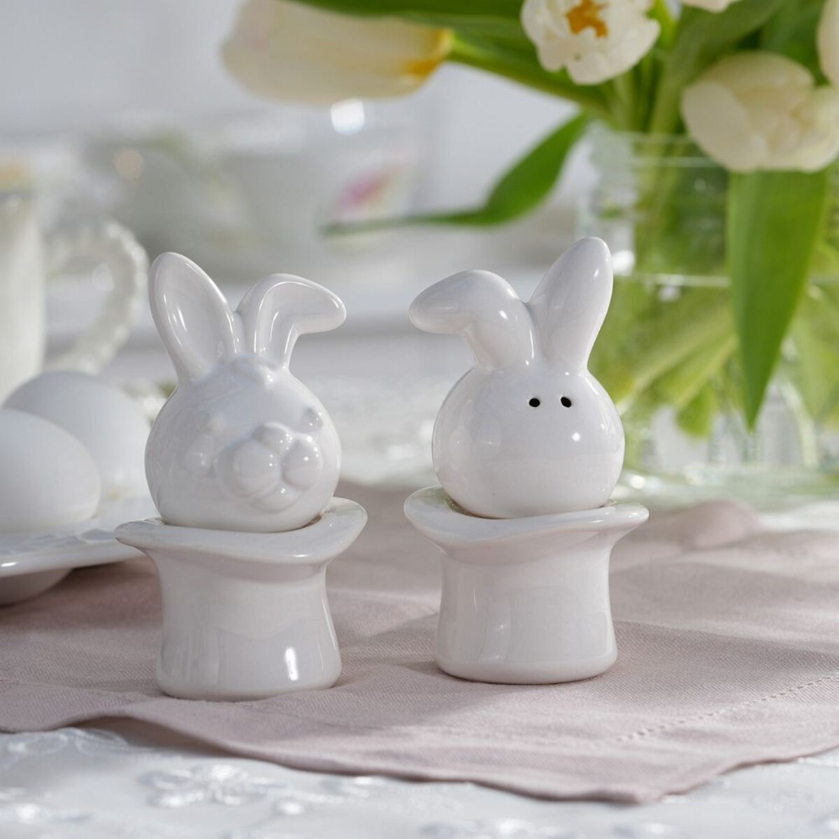 VILLA ITALIA Solniczka z pieprzniczką Zajączek ceramiczny 11,5 cm TIVOLI