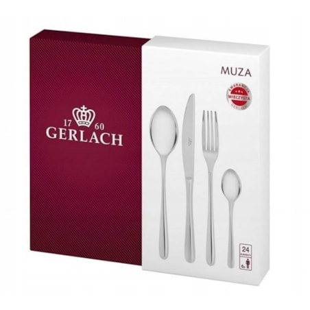 Zestaw sztućców Gerlach muza Połysk 24 Elementy Srebrny Połysk Komplet