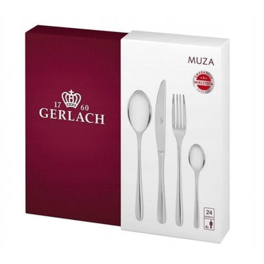 Zestaw sztućców Gerlach muza Połysk 24 Elementy Srebrny Połysk Komplet