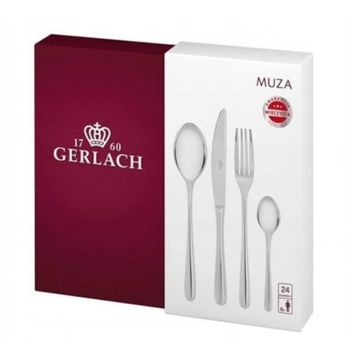 Zestaw sztućców Gerlach muza Połysk 24 Elementy Srebrny Połysk Komplet