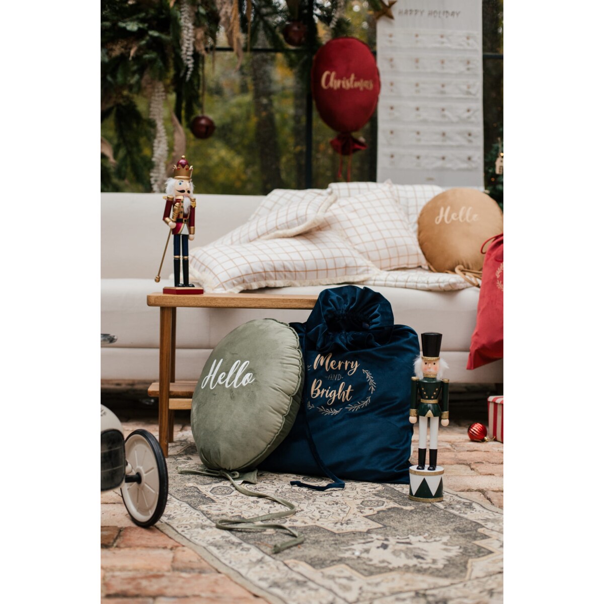 Christmas bag royal blue - WŁASNY TEKST