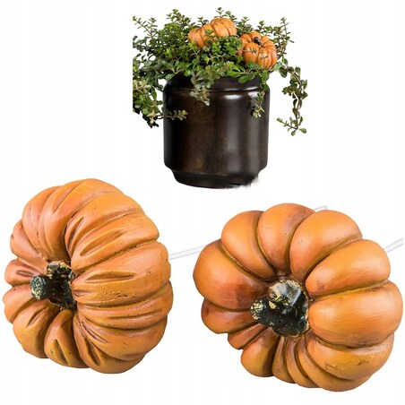 OZDOBA DEKORACJA DO DONICZKI DYNIA POMARAŃCZOWA NA JESIEŃ HALLOWEEN 2 SZT.