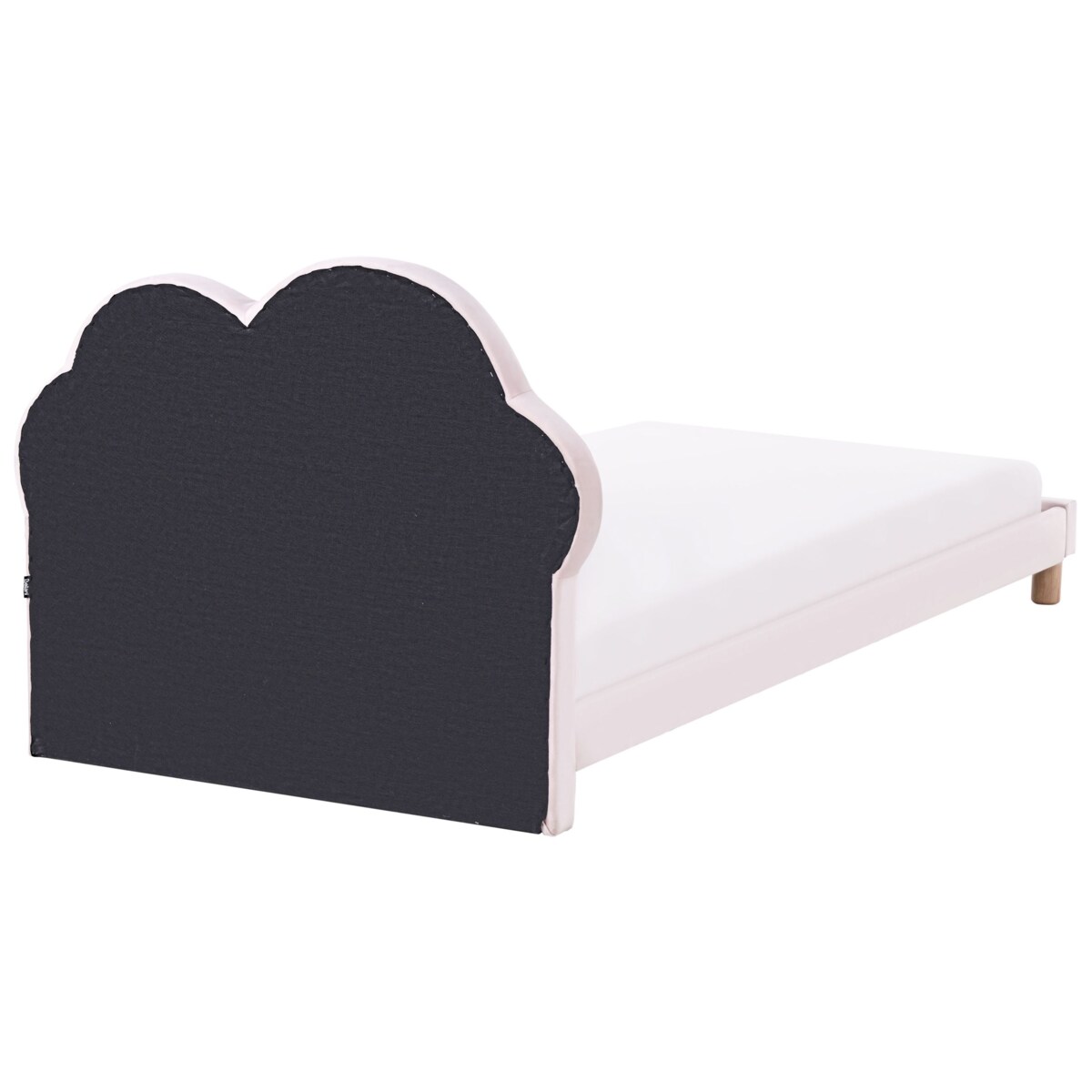 Łóżko Welur MAZOU 90 x 200 cm Różowy