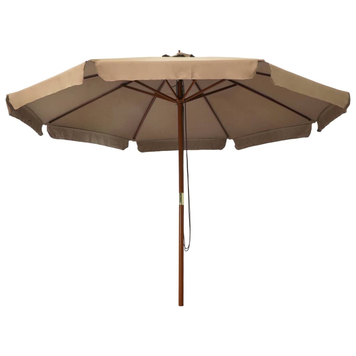 vidaXL Parasol ogrodowy na drewnianym słupku, 330 cm, taupe