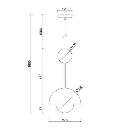 KELLO A biała sufitowa lampa wisząca