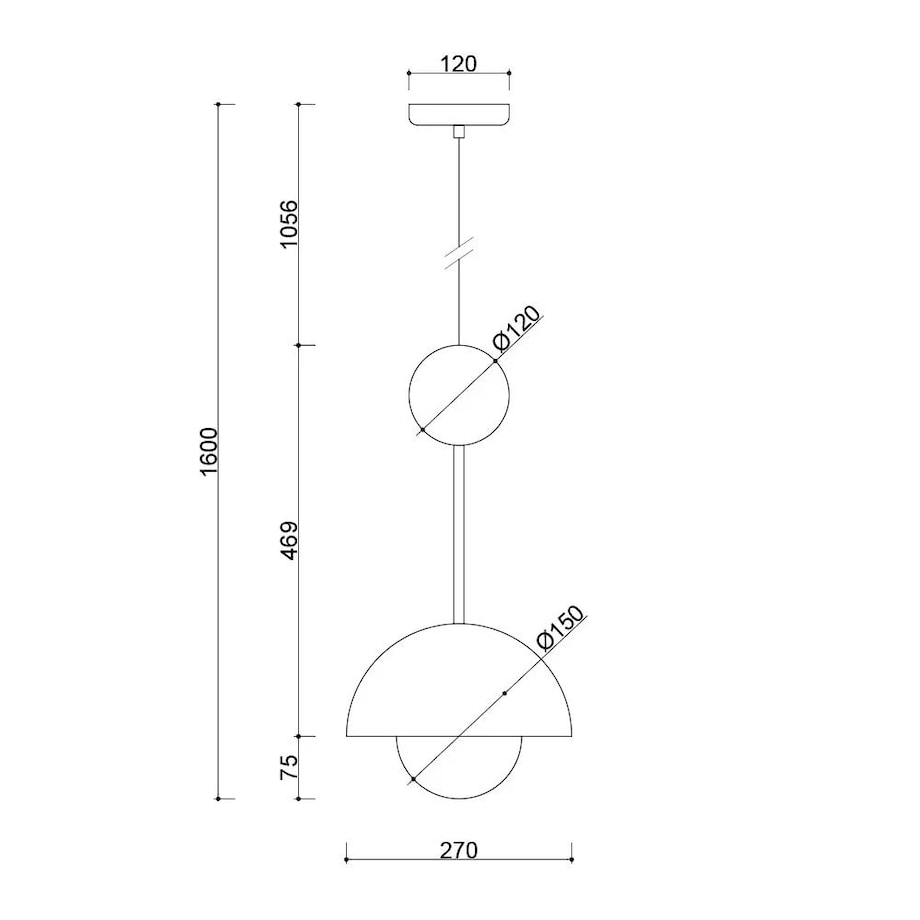 KELLO A biała sufitowa lampa wisząca