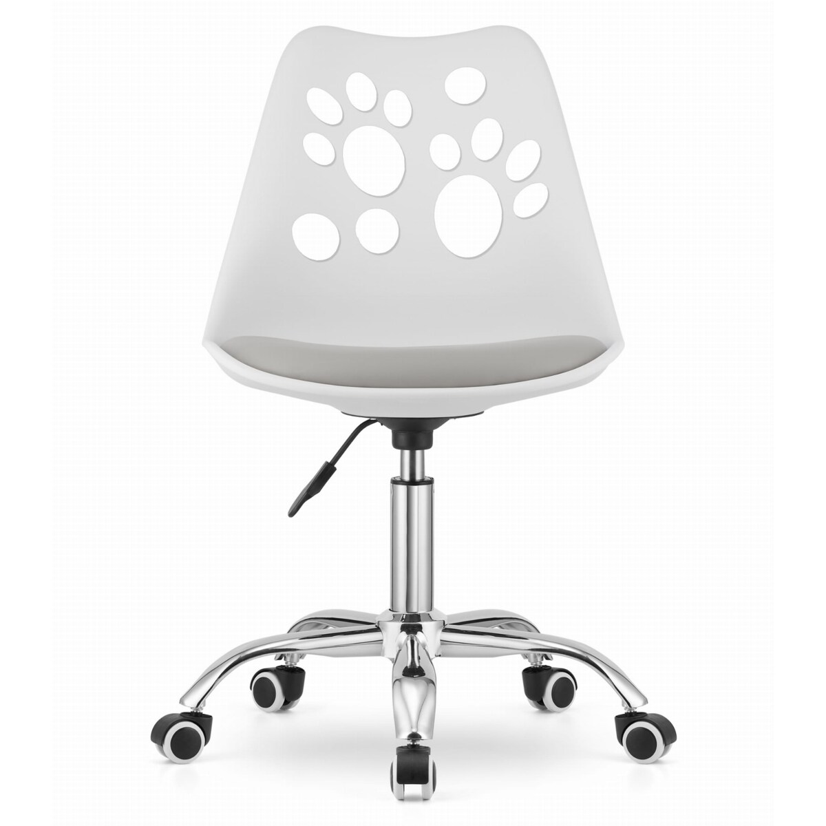 Krzesło Do Jadalni Kuchni Salonu Obrotowe Print - Biało-Szare