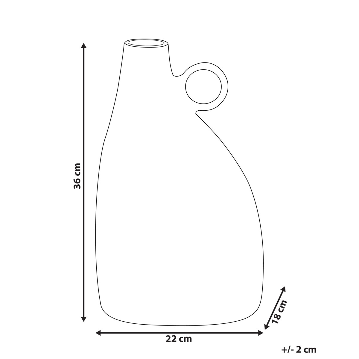Aluminium Wazon dekoracyjny 36 Czarny NARBADA