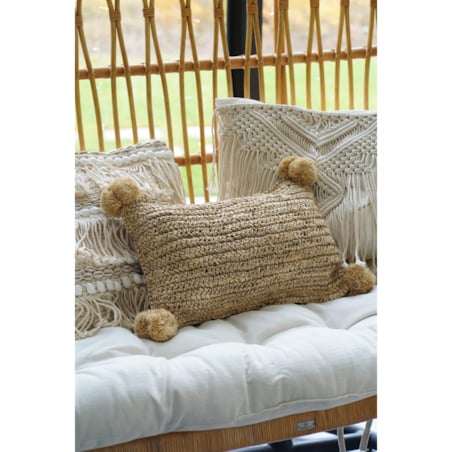 POSZEWKA TROP PROSTOKĄT Z POMPONAMI