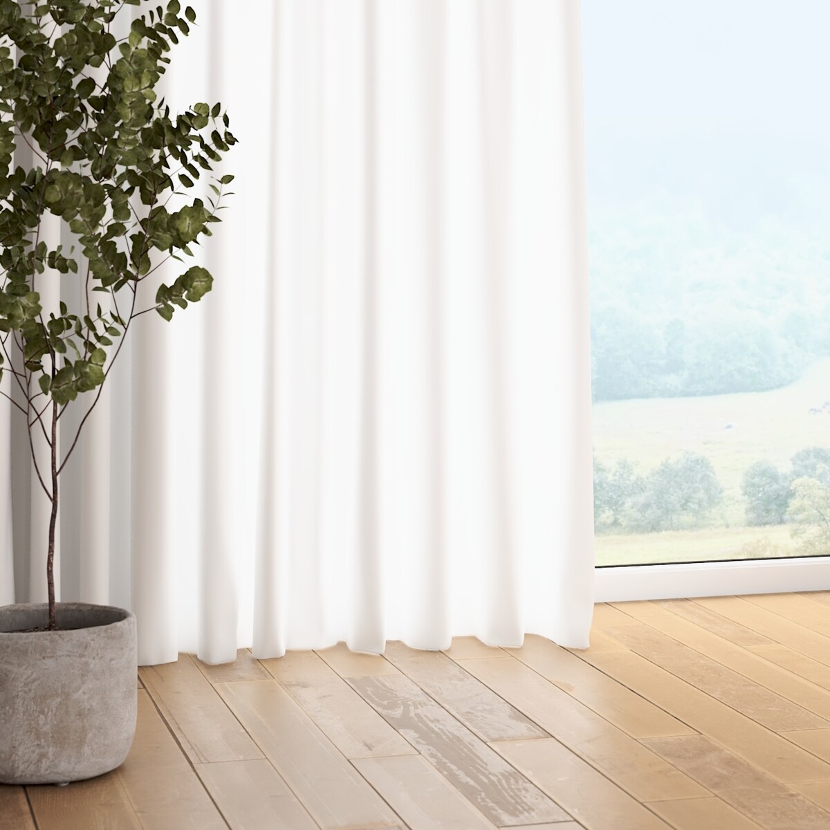 Zasłona na taśmie marszczącej 1 szt. 130x245 biały z połyskiem