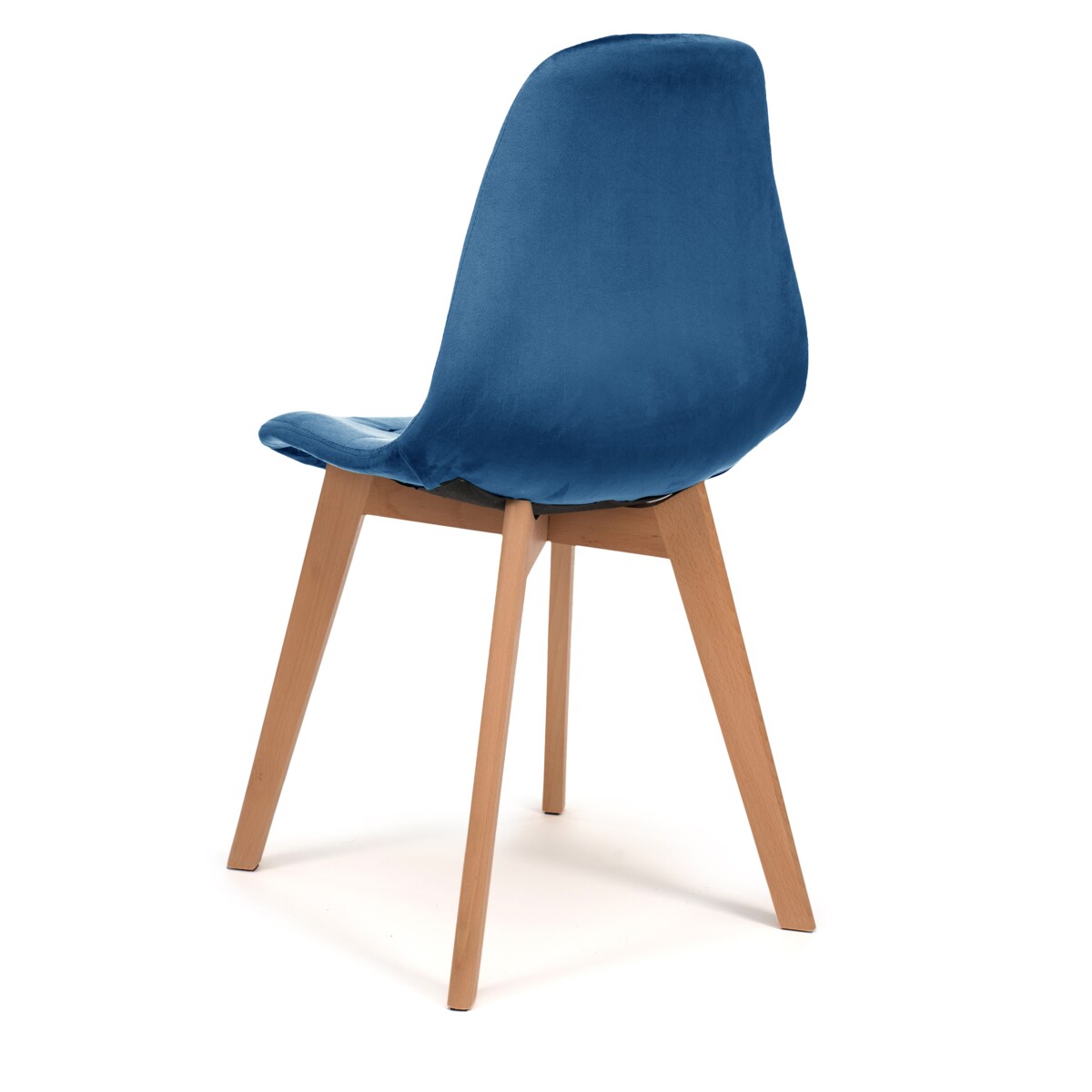 Krzesło tapicerowane skandynawskie welur VEGAS granatowy