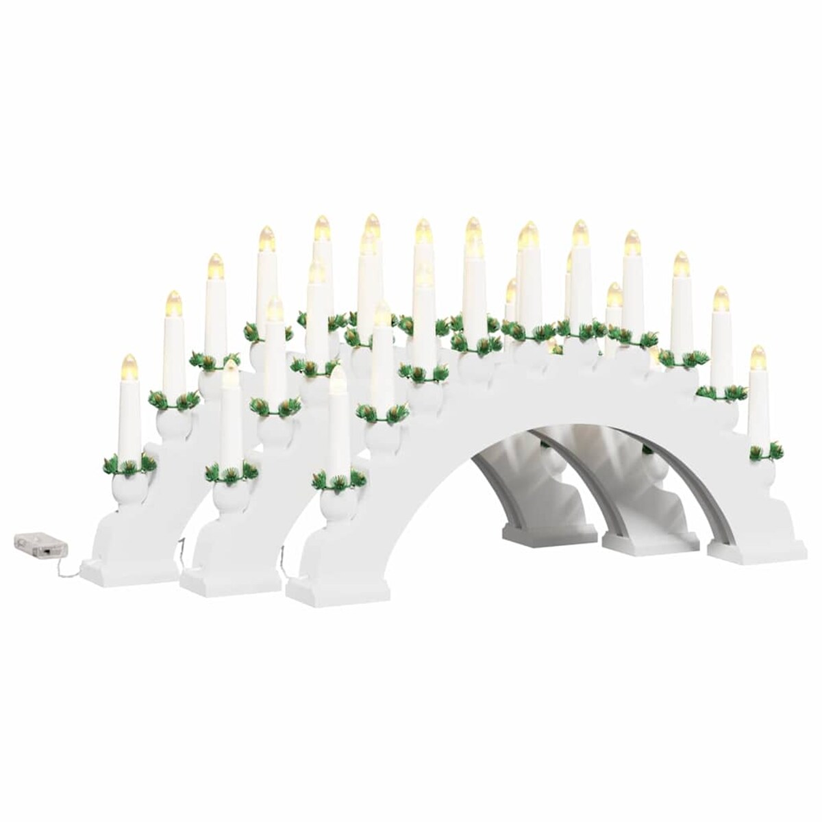 vidaXL Świąteczny Łuk Świec z 10 Świecami LED 3 pcs Biały