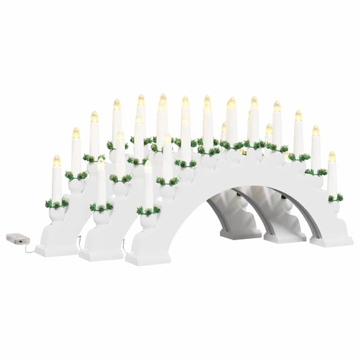 vidaXL Świąteczny Łuk Świec z 10 Świecami LED 3 pcs Biały