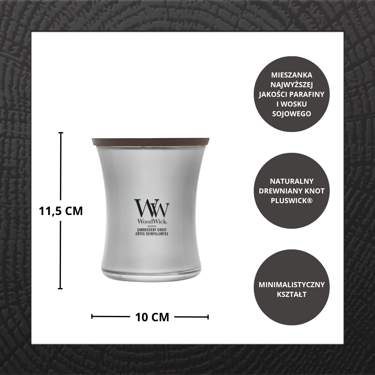 WoodWick świeca średnia CANDESCENT COAST