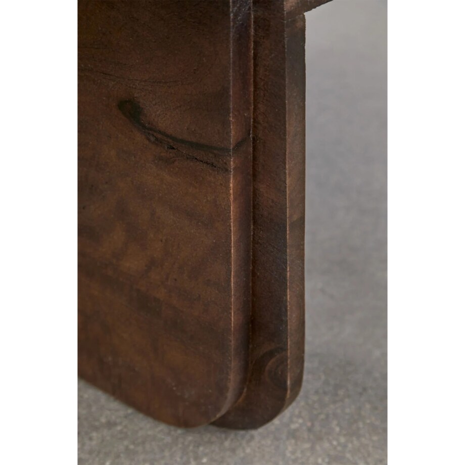 Stolik kawowy 90x90 cm z naturalnego trawertynu i drewna mango Clotsh