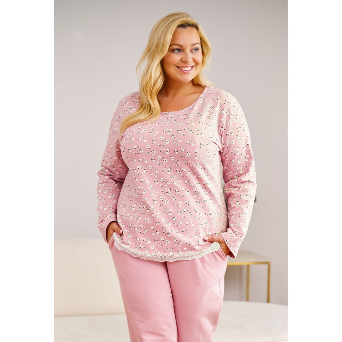 Piżama kolor różowy PB.7151.DAISY_FLOWERS - XXL