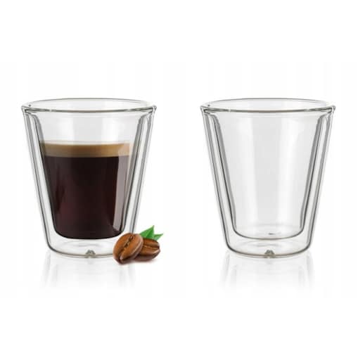 SZKLANKI TERMICZNE bez ucha podwójna ścianka 70 ml espresso MAŁA KAWA 2szt