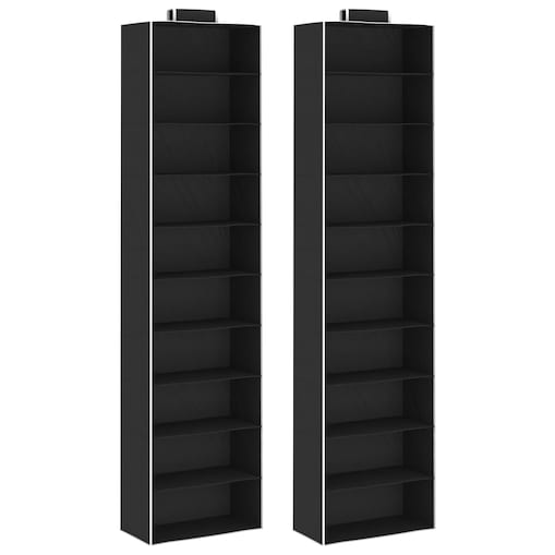 vidaXL Wiszące organizery do szafy, 2 szt., 10 półek, tkanina