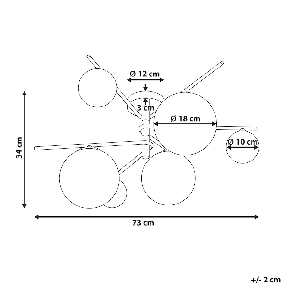 Lampa sufitowa ISAR Metal Złoty