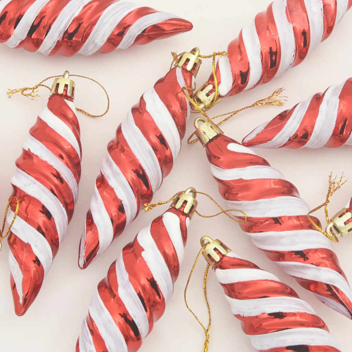 vidaXL Świąteczna kula w spiralnym kształcie 40 pcs Czerwony