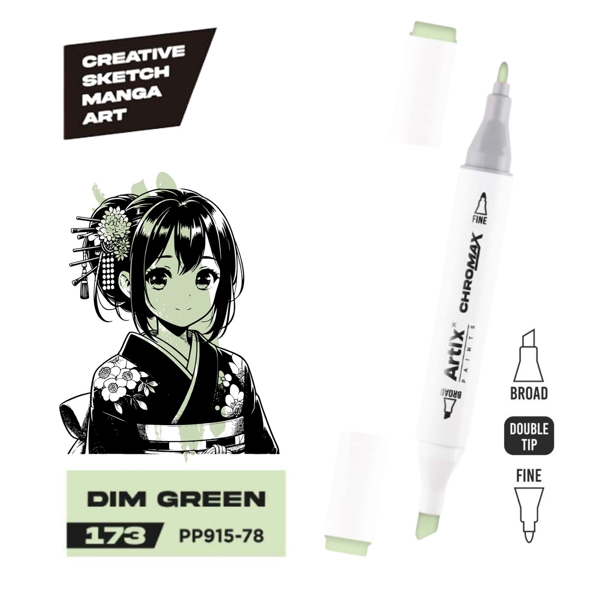 dwustronny marker kreatywny artix pp915-78 dim green