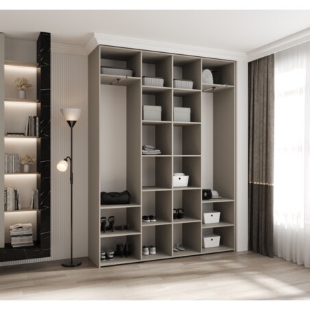 Szafa czterodrzwiowa Como 3 180 gł.40 kaszmir+złoty