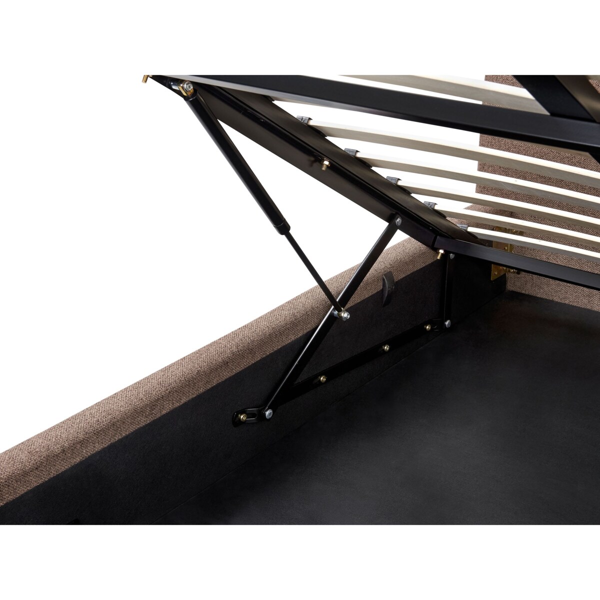 Łóżko z pojemnikiem CAMPAGNE 180 x 200 cm Ciemnobrązowy