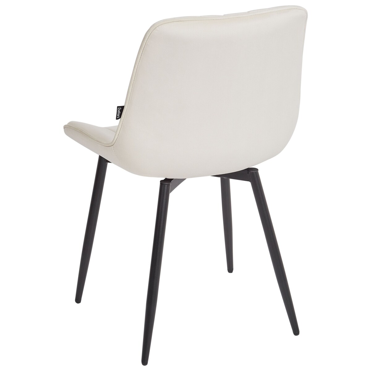 Zestaw 2 krzeseł do jadalni DUBROVNIK Welur Jasnobeżowy