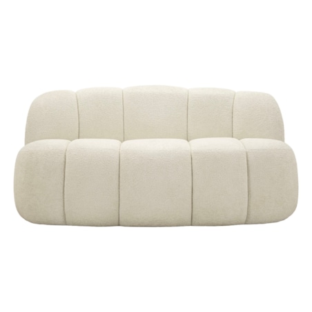 Sofa Ball, kolor biały, poliester i sklejka, 145 x 80 x 69 cm, do salonu, Mauro Ferretti