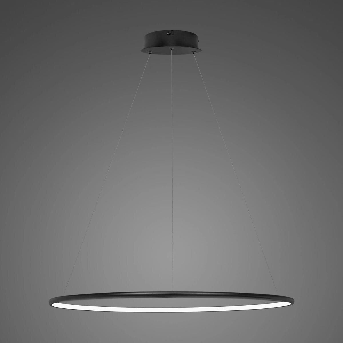 Lampa wisząca Ledowe Okręgi No.1 80cm 4k 43W czarna