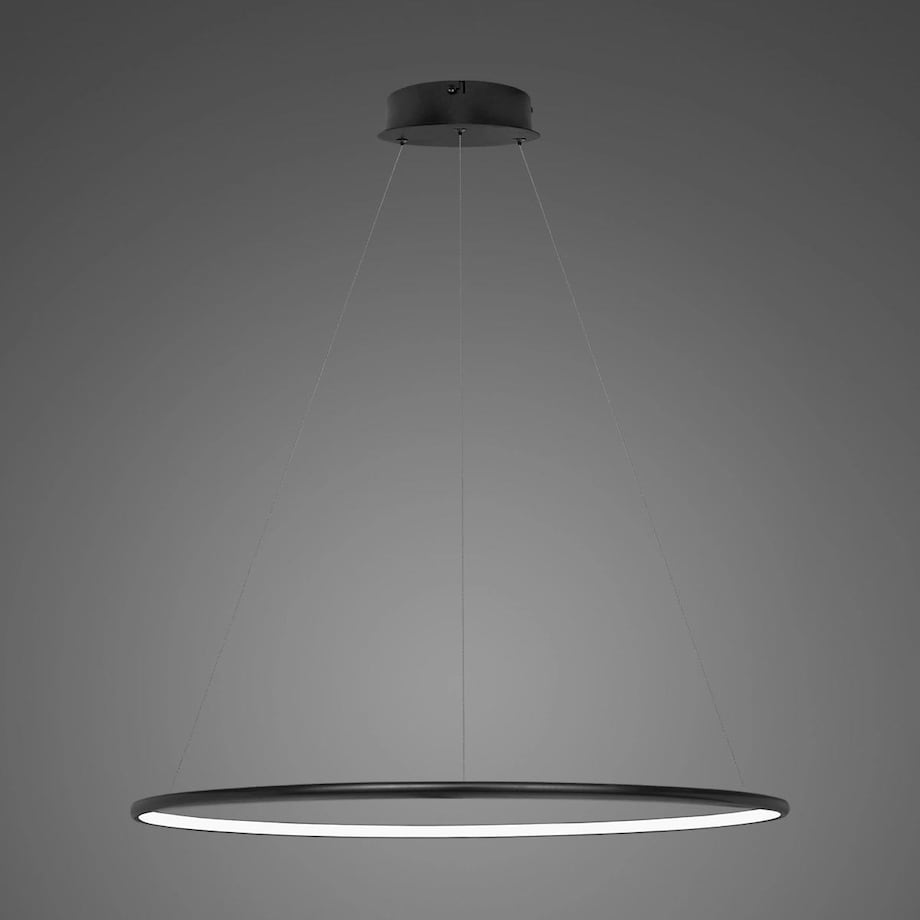 Lampa wisząca Ledowe Okręgi No.1 80cm 4k 43W czarna