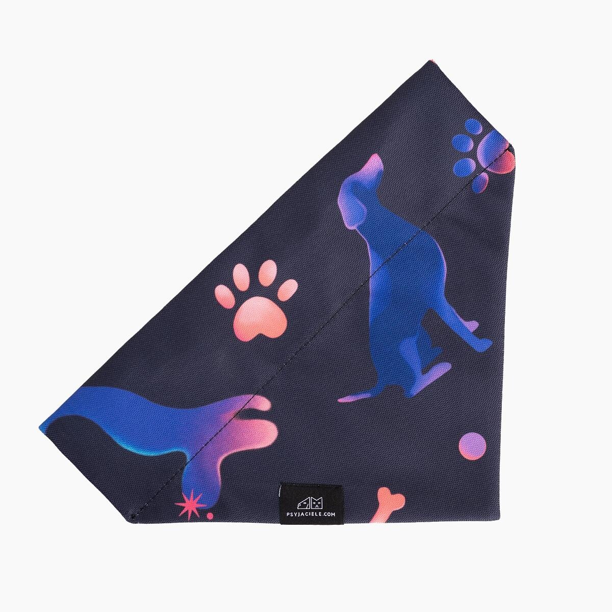 Bandanka "Psychodelia" na obrożę - Rozmiar: L, Rodzaj: Do obroży