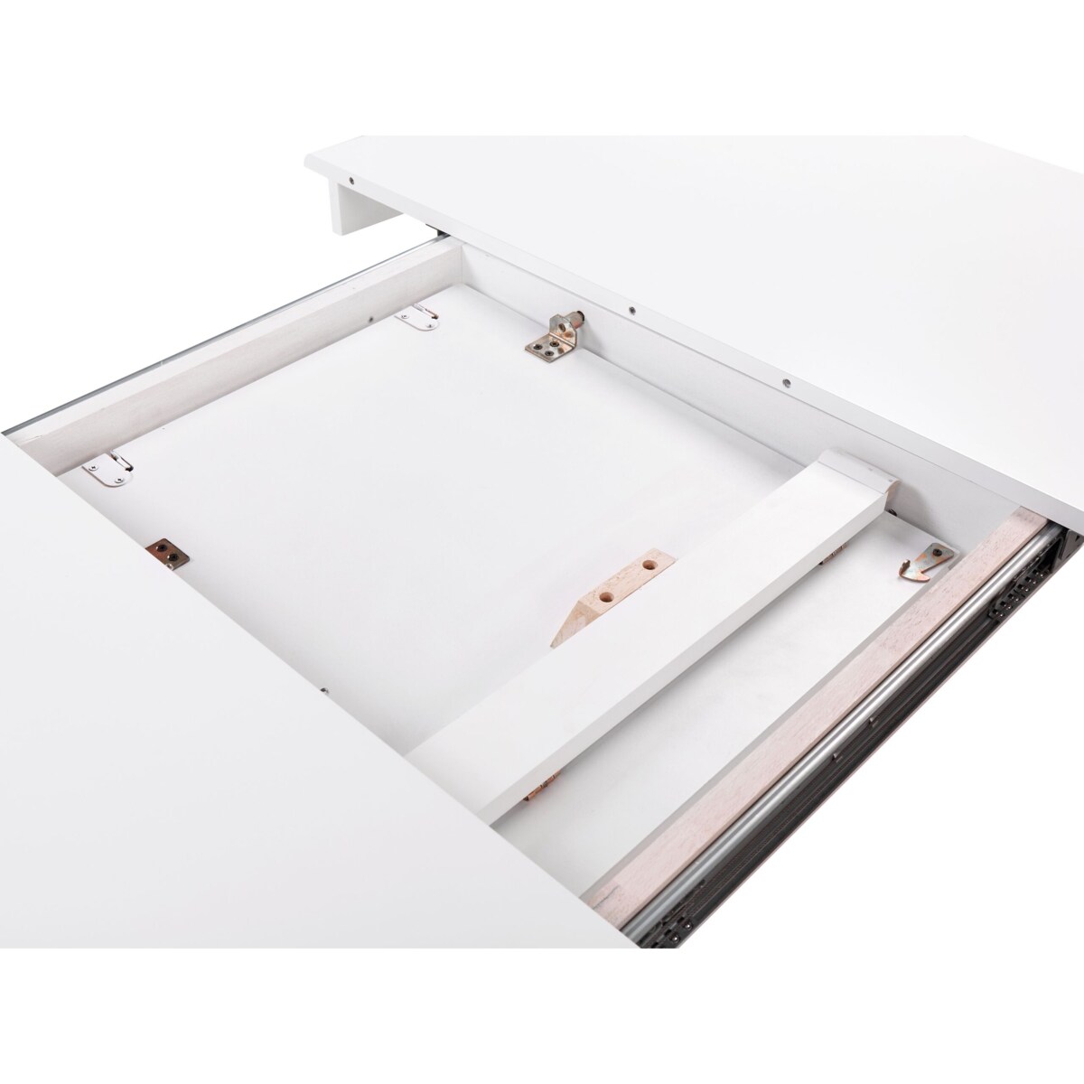 Stół do jadalni rozkładany 106/150 x 106 cm biały AKRON