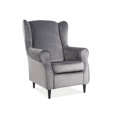 Fotel BARON VELVET szary