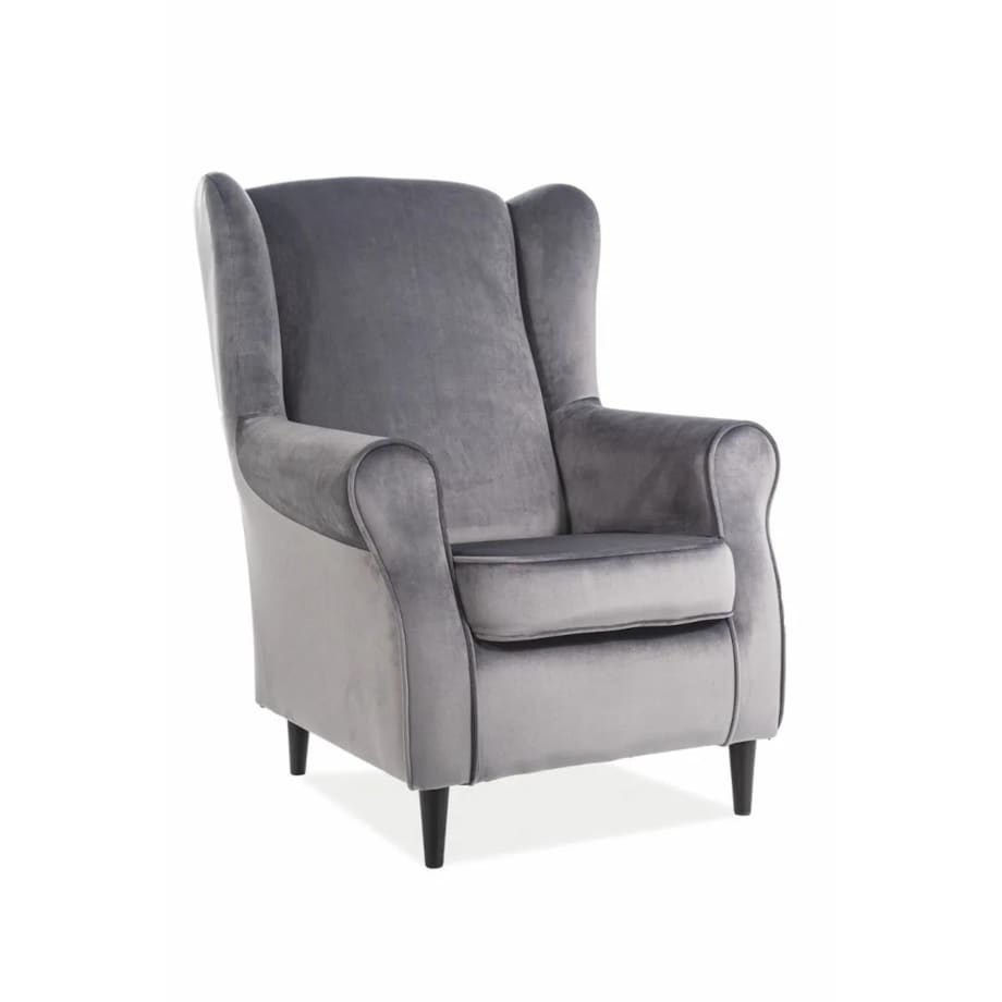 Fotel BARON VELVET szary