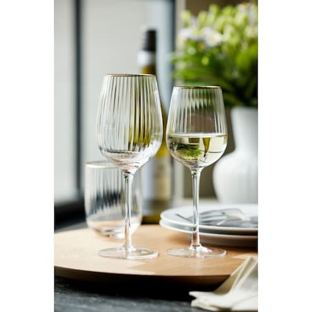 Kieliszki do białego wina Palermo 300 ml 4 sztuki złote 27578
