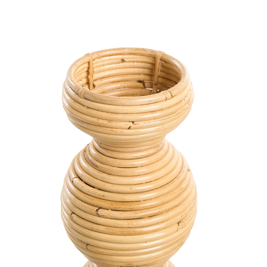 Wazon dekoracyjny GERACE Rattan 70 cm Naturalny